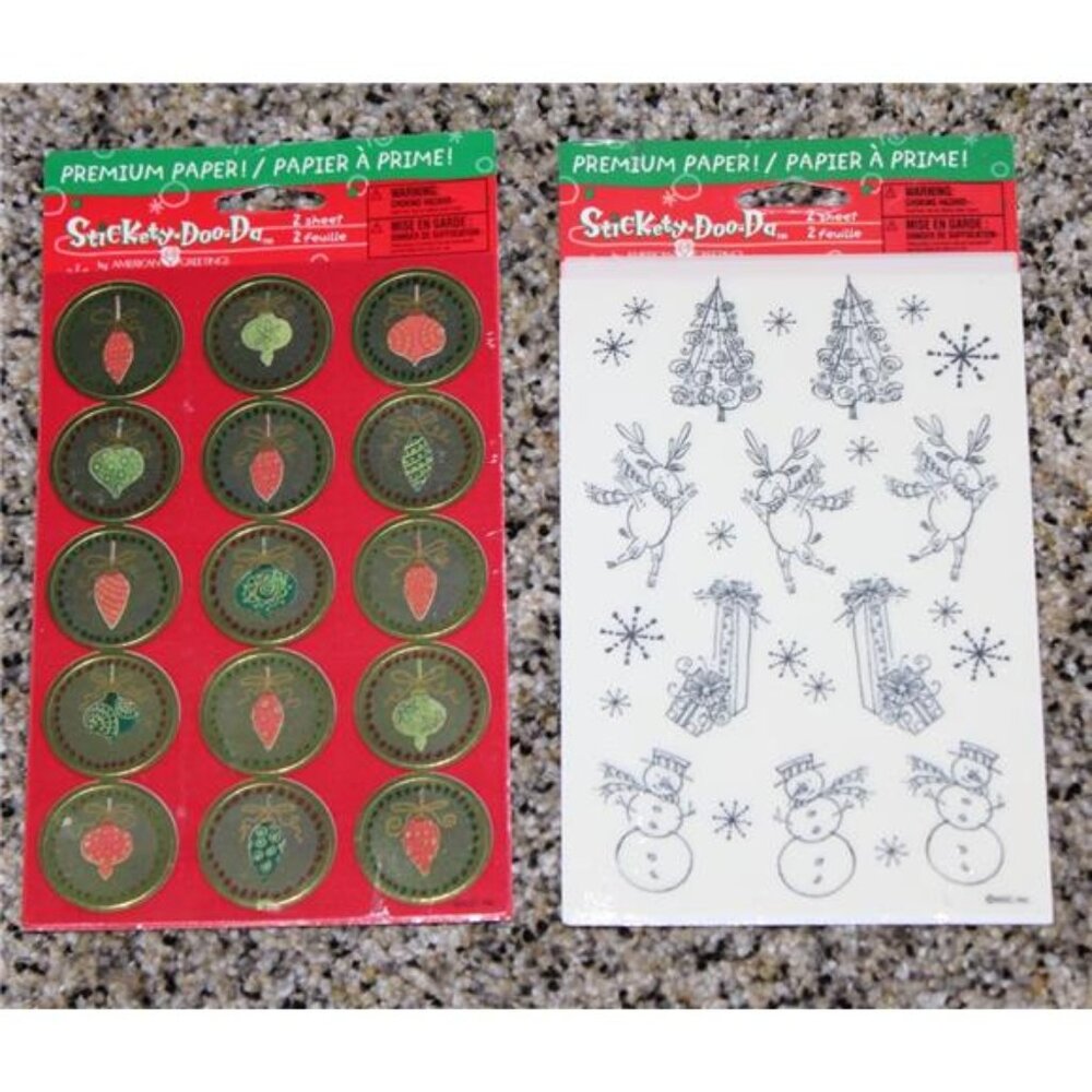 NEW Stickety Doo Da Premium Christmas Ornament Holiday Snowman Stickers